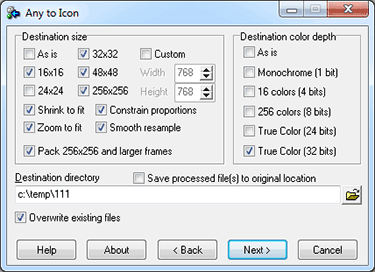 Click to view Any to Icon 3.51 screenshot