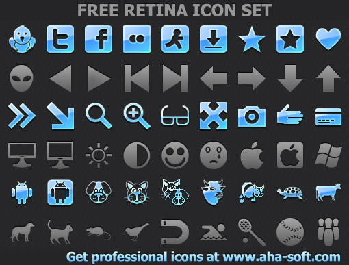 Free Retina Icon Set software