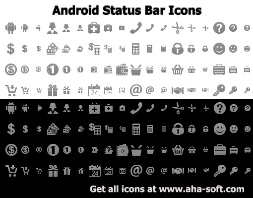 Android Status Bar Icons software
