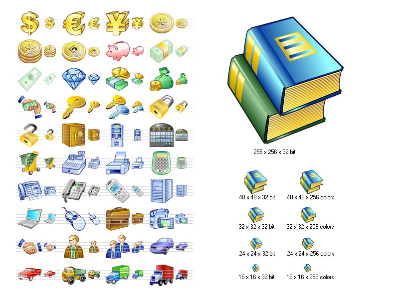 Click to view Business Icon Set 2011.1 screenshot