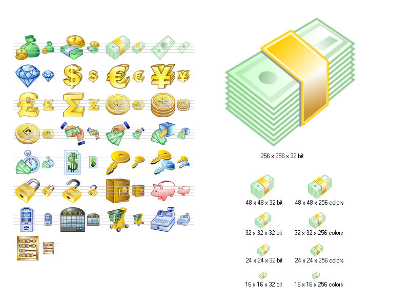 Click to view Money Icon Set 2011.2 screenshot